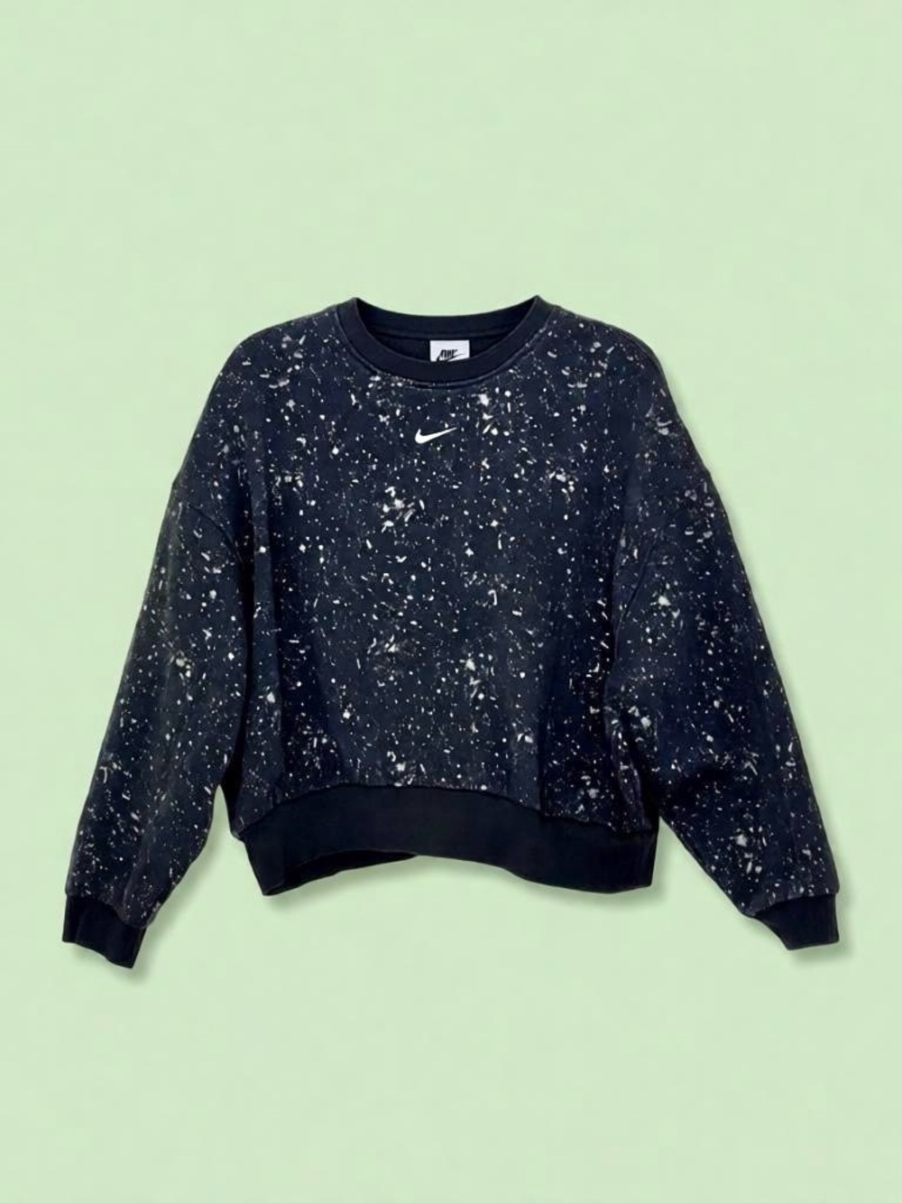 Girls Nike Evergreen Flecked Cropped Sweatshirt (M)